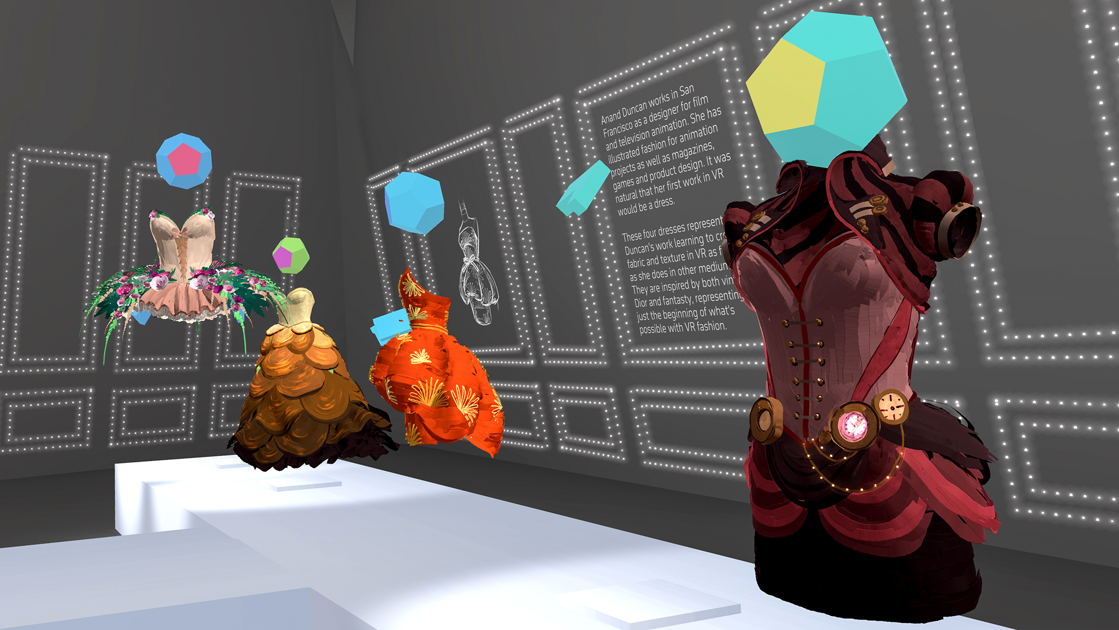 Players in the MOR wearing dresses created by Anand Duncan